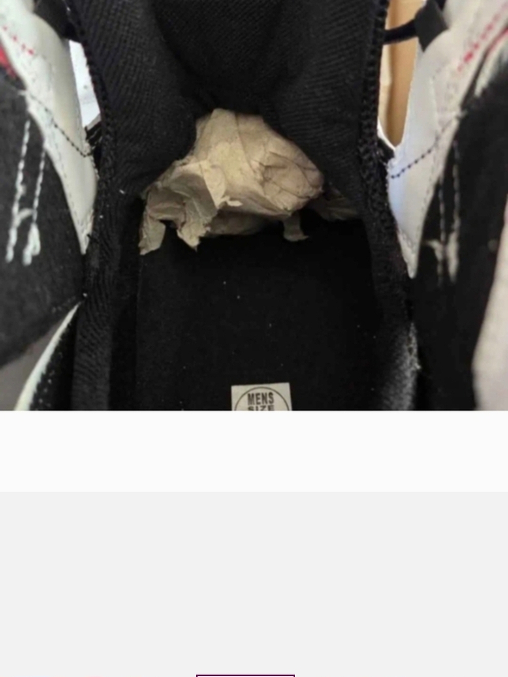 Jordan Men's White Black Red Shoes - Picture 5 of 7